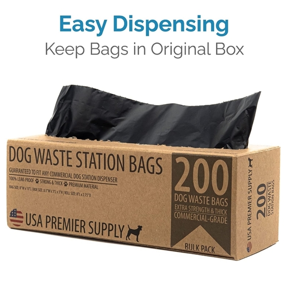 Dog Waste Poop Bags 200 Count Box - Picture 3 of 3